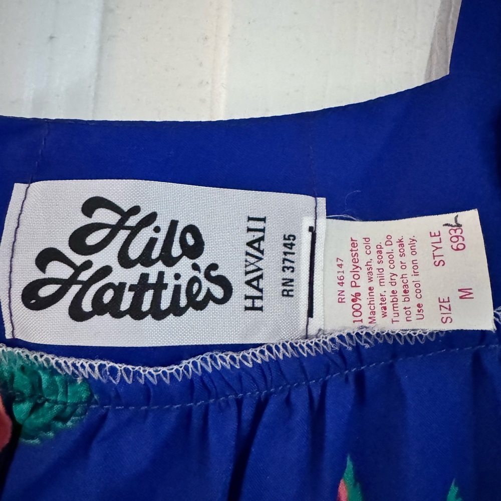 Hilo Hattie Blue Maxi Dress